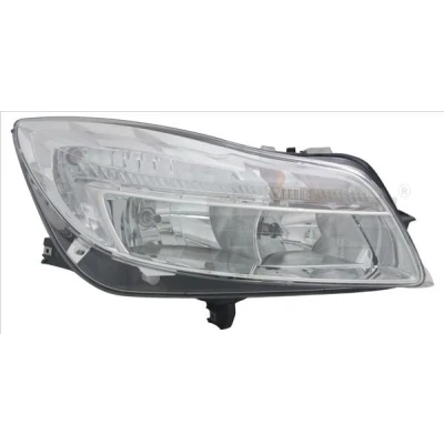 Abbildung von TYC 20 11764 00 21 Scheinwerfer links H7/H1, W21/5W mit Tagfahrlicht für Rechtsverkehr Elektromotor, Glühlampe OPEL: Insignia A Schrägheck