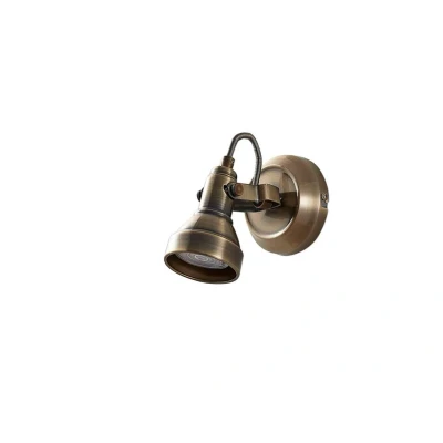 Abbildung von Lindby Wandleuchte Perseas, dimmbar, Leuchtmittel nicht inklusive, Antik, Metall, altmessing, 1 flammig, GU10, Wandstrahler