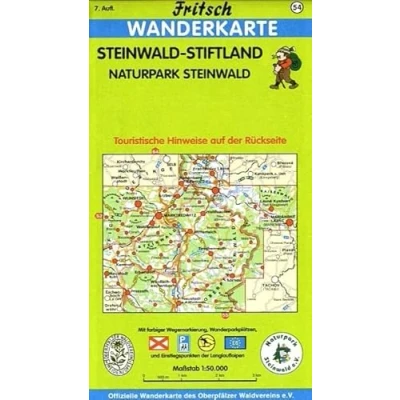Abbildung von Fritsch Karten, Nr.54, Steinwald Stiftland: Wanderkarte. Naturpark Steinwald. Mit touristischen Hinweisen, farbiger Wegmarkierung, Wanderparkplätzen ... Waldvereins (Fritsch Wanderkarten 1:50000)