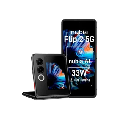 Abbildung von Nubia Flip 2 5G 8GB/256GB Schwarz mit o2 Vertrag im Telefónica Netz unbegrenzt telefonieren + 35000 MB