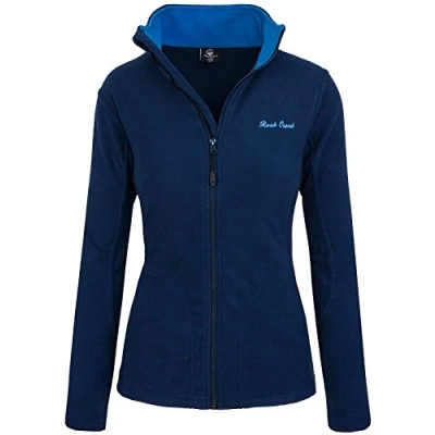 Abbildung von Rock Creek Damen Fleecejacke Fleece Jacke Übergangs Sweatjacke D 389 [Navy XL]