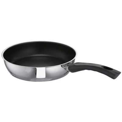 Abbildung von Schulte Ufer 64055 24 Bratpfanne Wega beschichtet, cm, Edelstahl, Silber schwarz