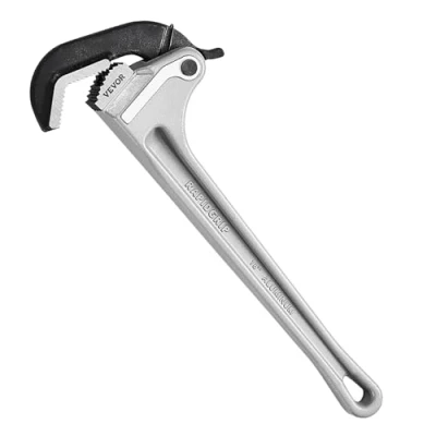 Abbildung von VEVOR Gerade Aluminium Rohrzange 457,2 mm, automatische Backeneinstellung, verstellbarer Sanitärschlüssel, ergonomischer Griff, aufhängbares Design, für Wasserleitungen, Autoreparaturen