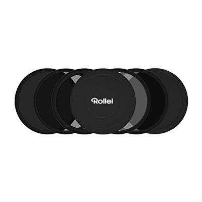 Abbildung von Rollei F:X Pro Magnetische ND Rundfilter Set Mark II in 62mm. Magnet Filter/Graufilter bestehend aus CPL,ND8, ND64,ND1000 und magnetischen Basisring ideal für die Langzeitbelichtung