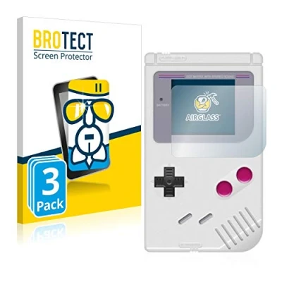 Abbildung von BROTECT Schutzglas für Nintendo Gameboy (1989) (3 Stück) Schutzfolie Panzer Folie Glas [Extrem Kratzfest 9H, Anti Fingerprint, Ultra Transparent]