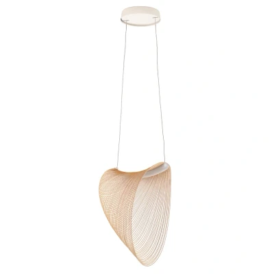 Abbildung von Luceplan Illan LED Holzhängelampe dimmbar Ø 60 cm