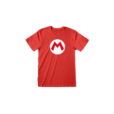 Abbildung von Henry Tiger Nintendo Super Mario Badge Tshirt print, Herren, Größe: Medium, Red