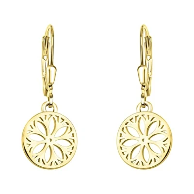 Abbildung von Sofia Milani Flower Circle Ohrringe, Damen, Größe: One Size, Gold coloured