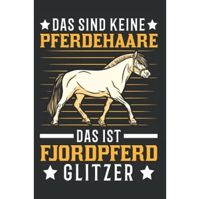 Abbildung von Fjordpferd Notizbuch: Glitzer Norweger Fjord Pferd / 6x9 Zoll 120 karierte Seiten