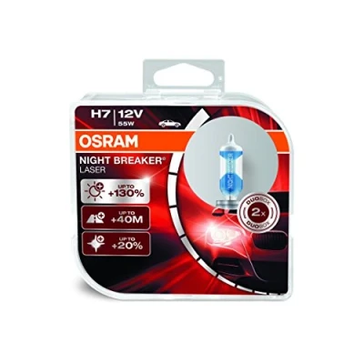 Abbildung von Osram 64210NBL HCB Night Breaker Laser H7 Halogen Scheinwerferlampe, 12V, Duobox, 2 Stück