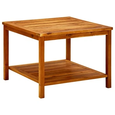 Abbildung von vidaXL Akazienholz Massiv Couchtisch Gartentisch Beistelltisch Holztisch Kaffeetisch Teetisch Terrassentisch Balkontisch 60x60x45cm