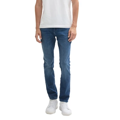 Abbildung von TOM Tailor Hybrid JOSH Jeans Slim Fit, Herren, Größe: 36x32, Used dark stone blue denim