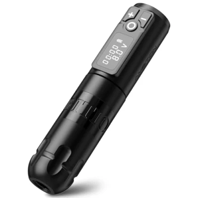Abbildung von Ambition Soldier Rotary Battery Pen Tattoo Cartridge Machine mit 2400 mAh kabelloser Stromversorgung, kernlosem Motor, digitaler LED Anzeige, Ausrüstungsversorgung