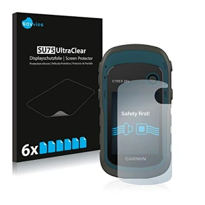 Abbildung von Savvies 6 Stück Schutzfolie für Garmin eTrex 22x Displayschutz Folie Ultra Transparent