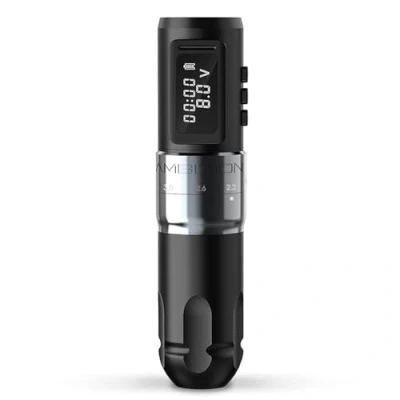 Abbildung von Ambition MARS U Kabellose Tätowiermaschine mit einstellbarem Hub Tätowiermaschinenstift rotierender Patrone und kernlosem Motor 1800 mAh Leistung, digitale LED Anzeige für Tätowierer