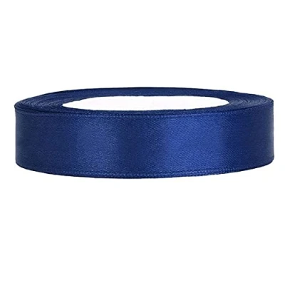 Abbildung von Satinband,Geschenkband 25m x 12mm dunkelblau