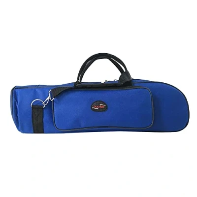 Abbildung von Leichte Oxford Tuch Trompete Gig Tasche Fall Wasser Zipper Padded Einstellbare Schulter, Blau