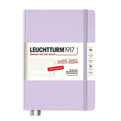 Abbildung von LEUCHTTURM1917 367548 Akademischer Wochenplaner Medium (A5) 2024, 18 Monate, Lilac, Deutsch