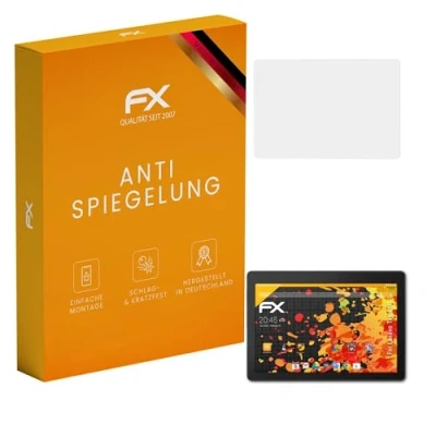 Abbildung von atFoliX Panzerfolie kompatibel mit Lenovo Tab E10 Schutzfolie, entspiegelnde und stoßdämpfende FX Folie (2X)