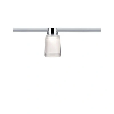 Abbildung von Paulmann Schienensystem Leuchten URail Schienenspot Safira 350lm 4,9W 2700K 230V Chrom, Klar, Satin, (1 tlg), dimmbar, Einzelspot