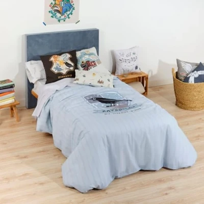 Abbildung von Belum Bettbezug Harry Potter, mit Knöpfen 100% Baumwolle, Modell Ravenclaw Sweet für 105 cm Bett (180 x 220 cm)
