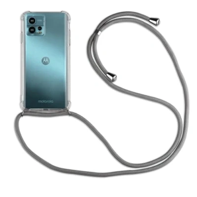 Abbildung von betterfon Handykette für Motorola Moto G72 Smartphone Halskette Hülle Handyhülle mit Kordel zum Umhängen in Grau