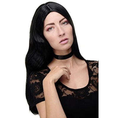 Abbildung von WIG ME UP GFW1734 1B Damenperücke Perücke Diva lang Mittelscheitel asymmetrisch Glatt Welle Schwarz