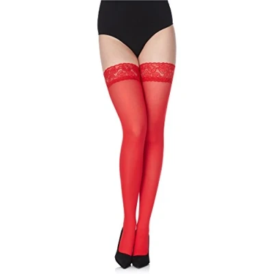 Abbildung von Merry Style Strapsstrümpfe Damen halterlose Mikrofaser 40 DEN Strümpfe mit Spitze MS 791