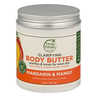 Abbildung von Body Butter, Pflegende, Mandarin Mango, 8 oz (237 ml) Petal Frische
