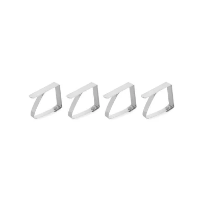 Abbildung von HENDI Tischdeckenklammern 4 Stk. 5 x 1 cm Edelstahl, Tischdecken Clips