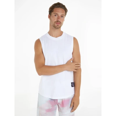 Abbildung von Calvin Klein Jeans Monologo Badge TANK Top, Herren, Größe: 3XL, Bright white