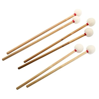 Abbildung von XDrum Paukenschlägel OrchesterSET Bambus (3 Paar Schlägel, weicher Klang, Mallets mit Filzkopf, Kopfdurchmesser: 35 mm, 43 mm und 48 mm)