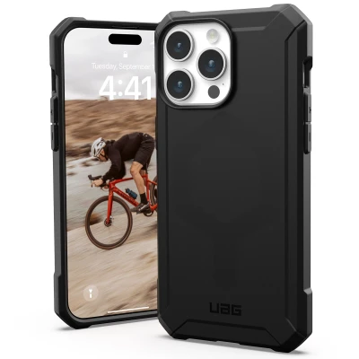 Abbildung von Apple iPhone 15 Pro Max Hülle MagSafe Silikon UAG Soft Case/Backcover Handyhülle Schwarz Shockproof/Stoßfest