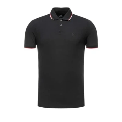 Abbildung von Armani Exchange Herren Double Stripe Poloshirt, Blau, L