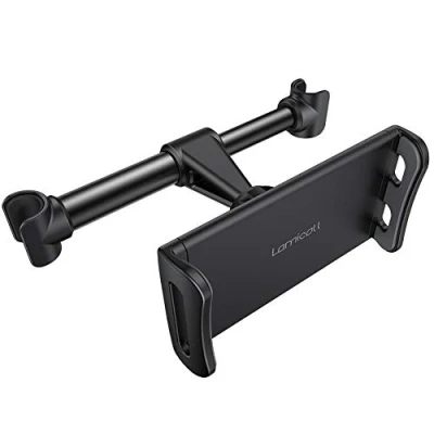 Abbildung von Lamicall Tablet Halterung Auto, Universal KFZ Kopfstützen Halter für 2022 iPad Air Mini 5 4 3 2 Pro 9.7, 10.2, 10.5, 11, Samsung Tab, und Smartphone mit 4,7 11 Zoll