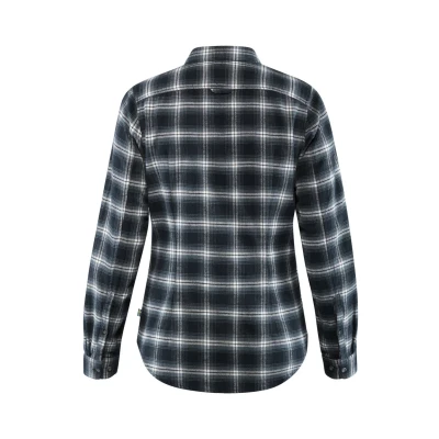 Abbildung von Fjallraven Damen Long Sleeved T Shirt Övik Flannel W, Dark Navy, S, 89833