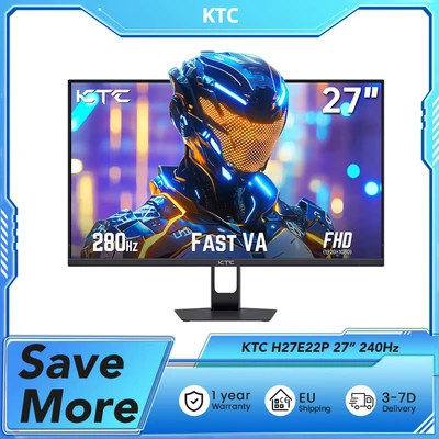Abbildung von KTC 27 Zoll FHD Gaming Monitor, 280 Hz, Adaptive Sync Monitor (1920 x 1080 px, FHD, 1 ms Reaktionszeit, VA)