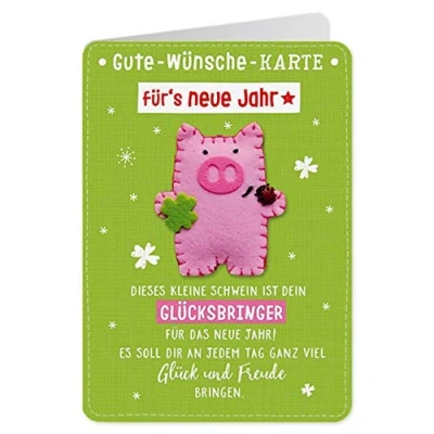 Abbildung von Sheepworld 90484 Klappkarte, mit Umschlag, Gute Wünsche Karte, Nr. 41, Für&#039;s neue Jahr