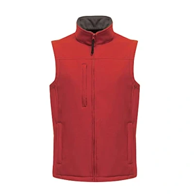 Abbildung von Regatta Professional Softshell Weste Flux für Herren, klassisches Rot, Größe S, wasserabweisend und wärmend