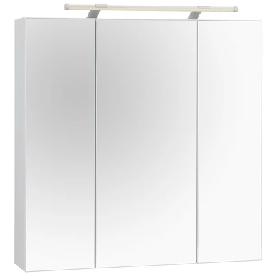 Abbildung von Schildmeyer Spiegelschrank &quot;Dorina, mit höhenverstellbaren Glasböden&quot;, Breite 70 cm, 3 türig, LED Beleuchtung, Schalter /Steckdosenbox
