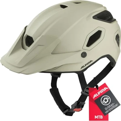 Abbildung von ALPINA COMOX Widerstandsfähiger, Stoßabsorbierender &amp; Anpassbarer Enduro Fahrradhelm Mit kurzem Schild Für Erwachsene, mojave sand matt, 57 62 cm