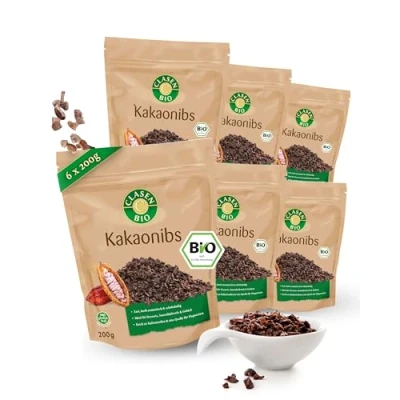 Abbildung von 6x CLASEN BIO Kakaonibs, roh, vegan, ohne Zucker 200 g