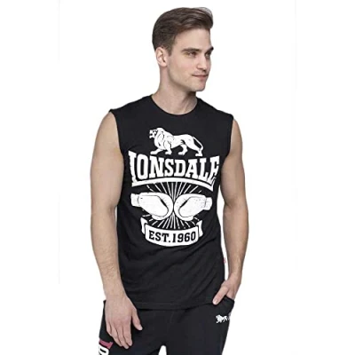 Abbildung von Lonsdale Herren Cleator T Shirt, Schwarz, XL EU