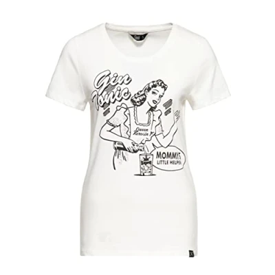 Abbildung von QueenKerosin Print Shirt Gin Tonic (1 tlg) mit vintage Front im Pin up Design