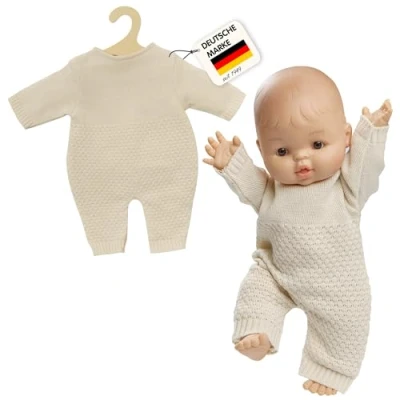 Abbildung von &Ouml;ko Strick Strampler, Puppe, ecru, 35 45