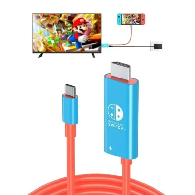 Abbildung von Switch tv Adapter für Nintendo Switch/OLED, 2 in 1 Portable Dock mit 4K HDMI,Type C 100W PD,Mini travel Cable Switch,Steam Deck