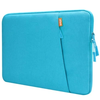 Abbildung von JETech Laptoptasche Hülle für 13,3 Zoll MacBook Air/Pro, 14 Pro M4/M3/M2/M1 2021 2024, 13 13.6 Notebook, Wasserdicht Laptophülle Laptop Sleeve mit Zubehörtasche (Blau)