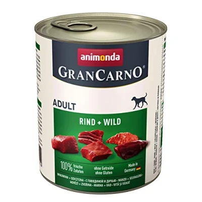 Abbildung von animonda Gran Carno adult Hundefutter, Nassfutter für erwachsene Hunde, Rind + Wild, 6 x 800 g