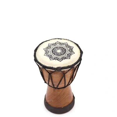 Abbildung von Bali Homedecor Djemben Djembe Trommel mit breiter Decke, 9cm breit, 15cm hoch, &quot;Mandala&quot;