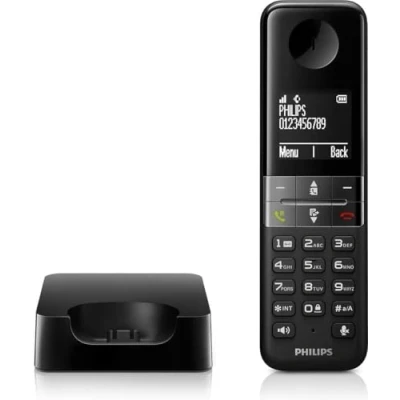 Abbildung von Philips D4701B Schnurloses Telefon mit 16 Stunden Sprechzeit, 4,6 cm Display und Freisprechfunktion